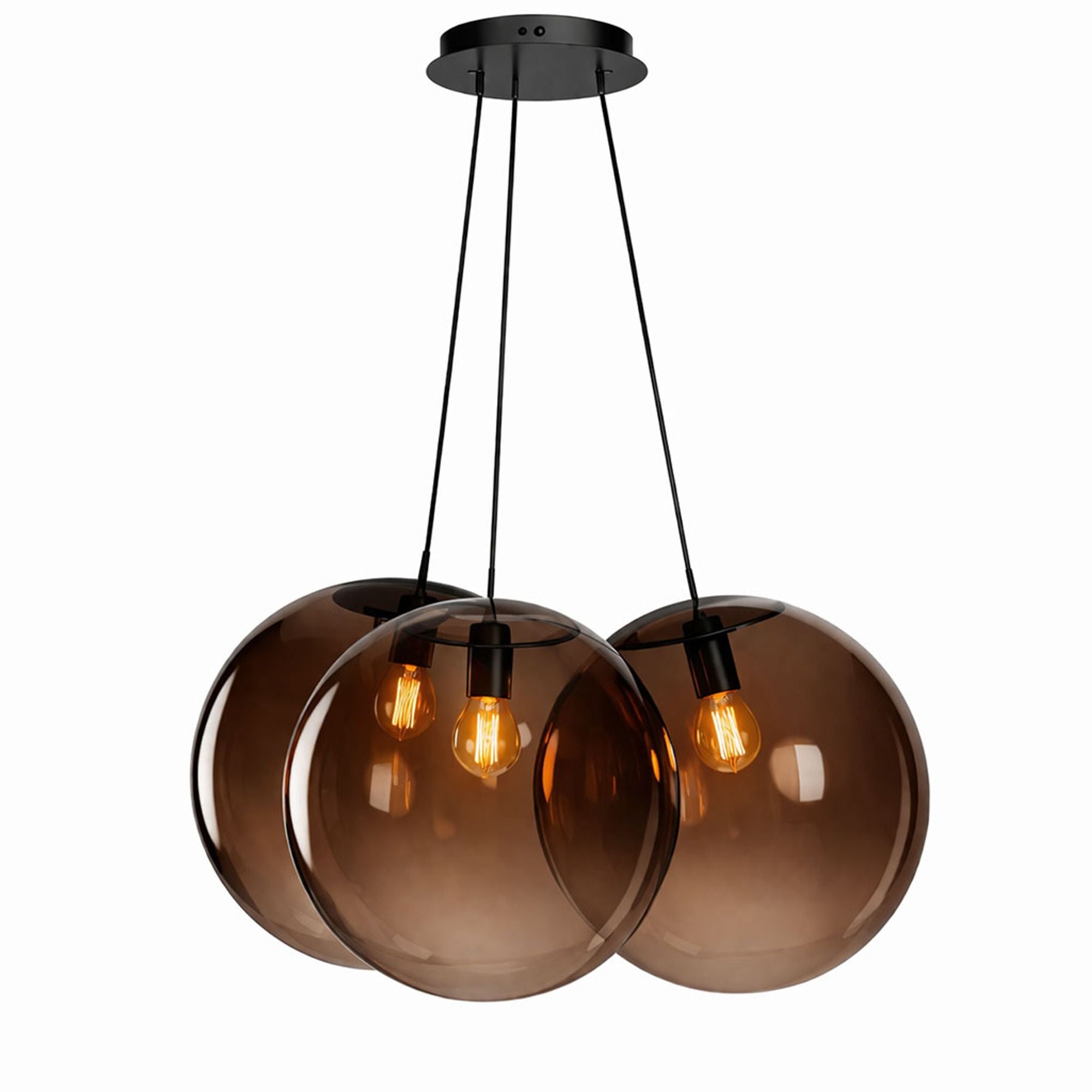 s.luce Orb Cluster Glas - Hängeleuchte 3 - flammig 3x40cm - 200622 - s.luce® - homecoming lights.