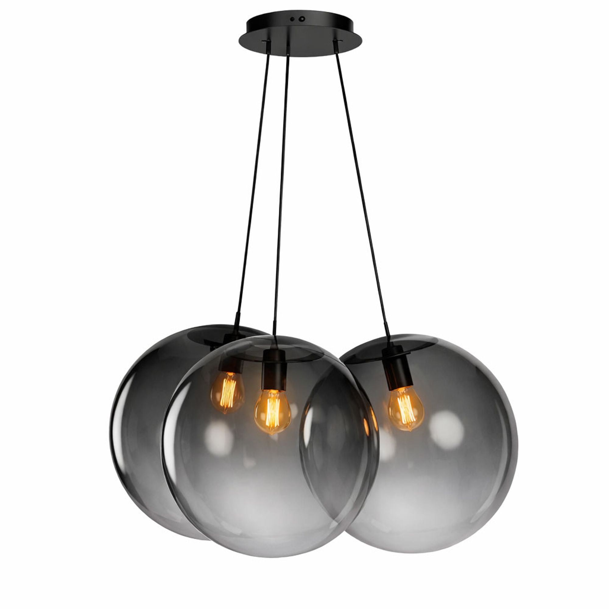 s.luce Orb Cluster Glas - Hängeleuchte 3 - flammig 3x40cm - 200626 - s.luce® - homecoming lights.