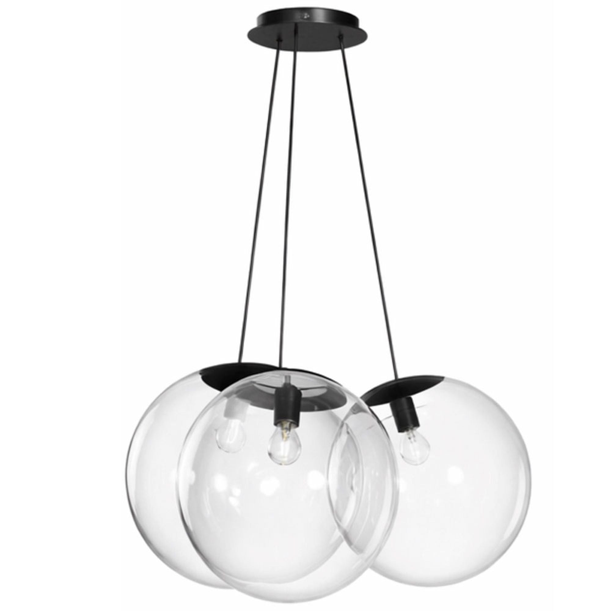 s.luce Orb Cluster Glas - Pendelampe 3 - flammig 3x50cm - 200642 - s.luce® - homecoming lights.