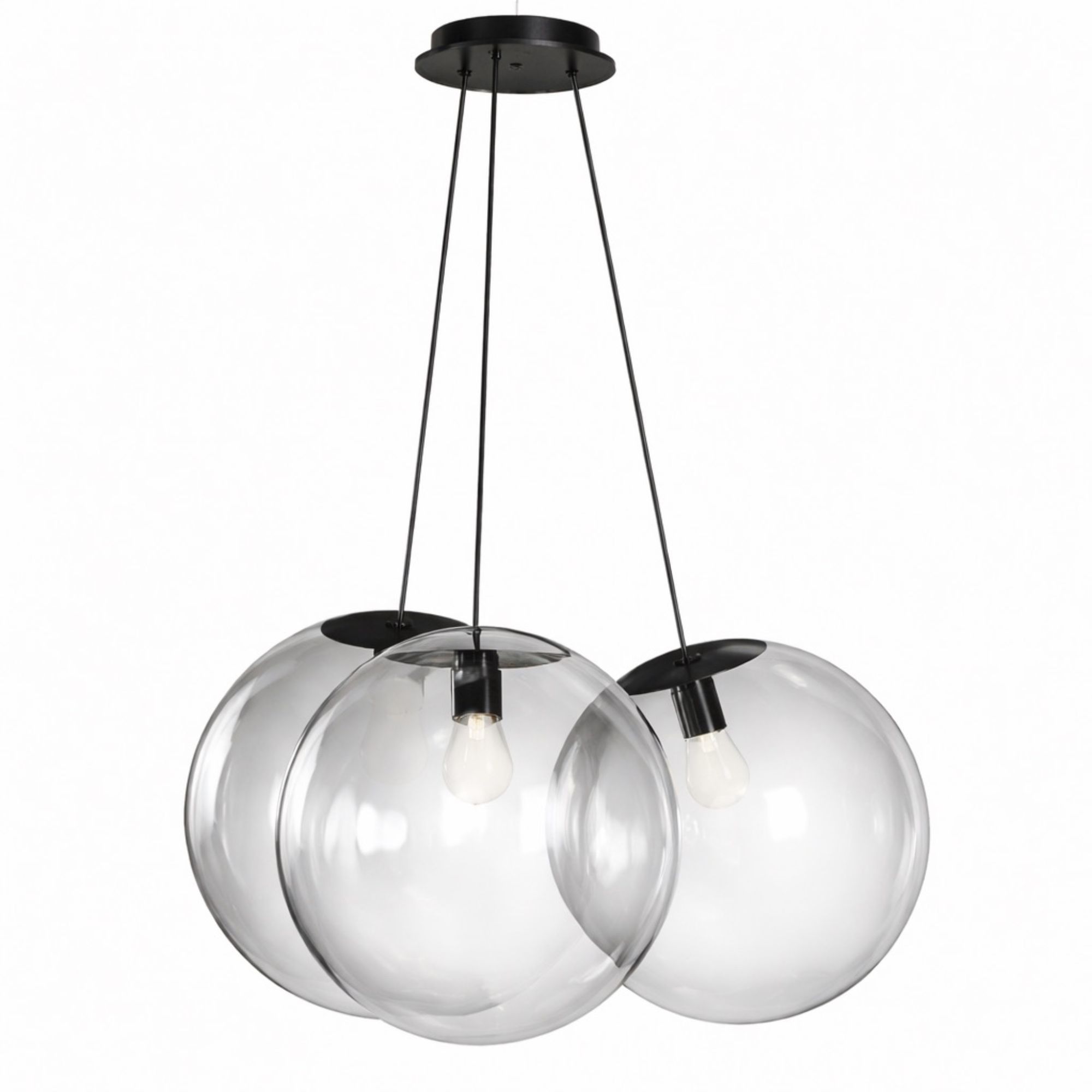 s.luce Orb Cluster Glas - Pendelampe 3 - flammig 3x50cm - 200644 - s.luce® - homecoming lights.