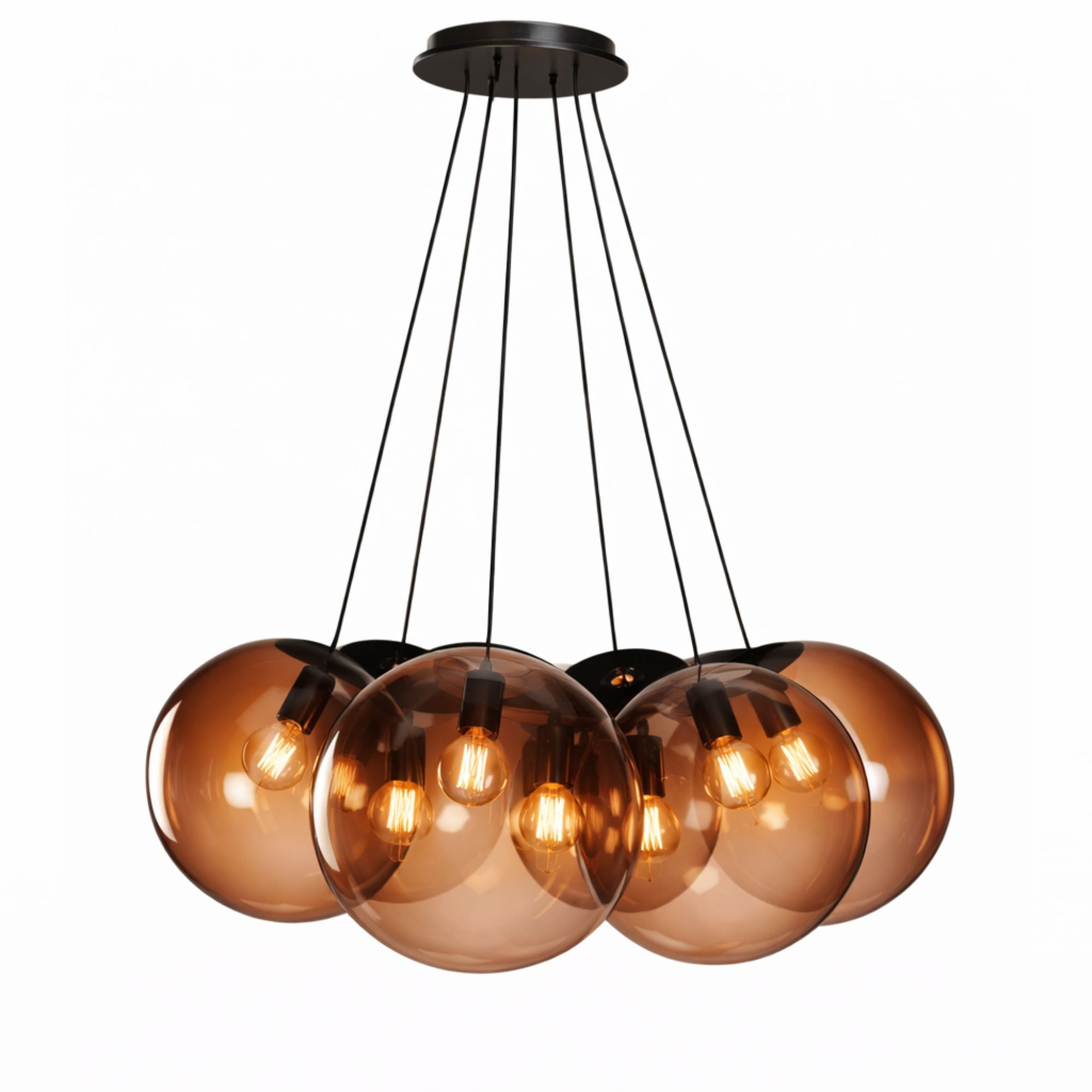 s.luce Orb Cluster Mehrfach - Hängelampe 7 - flammig 7x30cm - 200656 - s.luce® - homecoming lights.