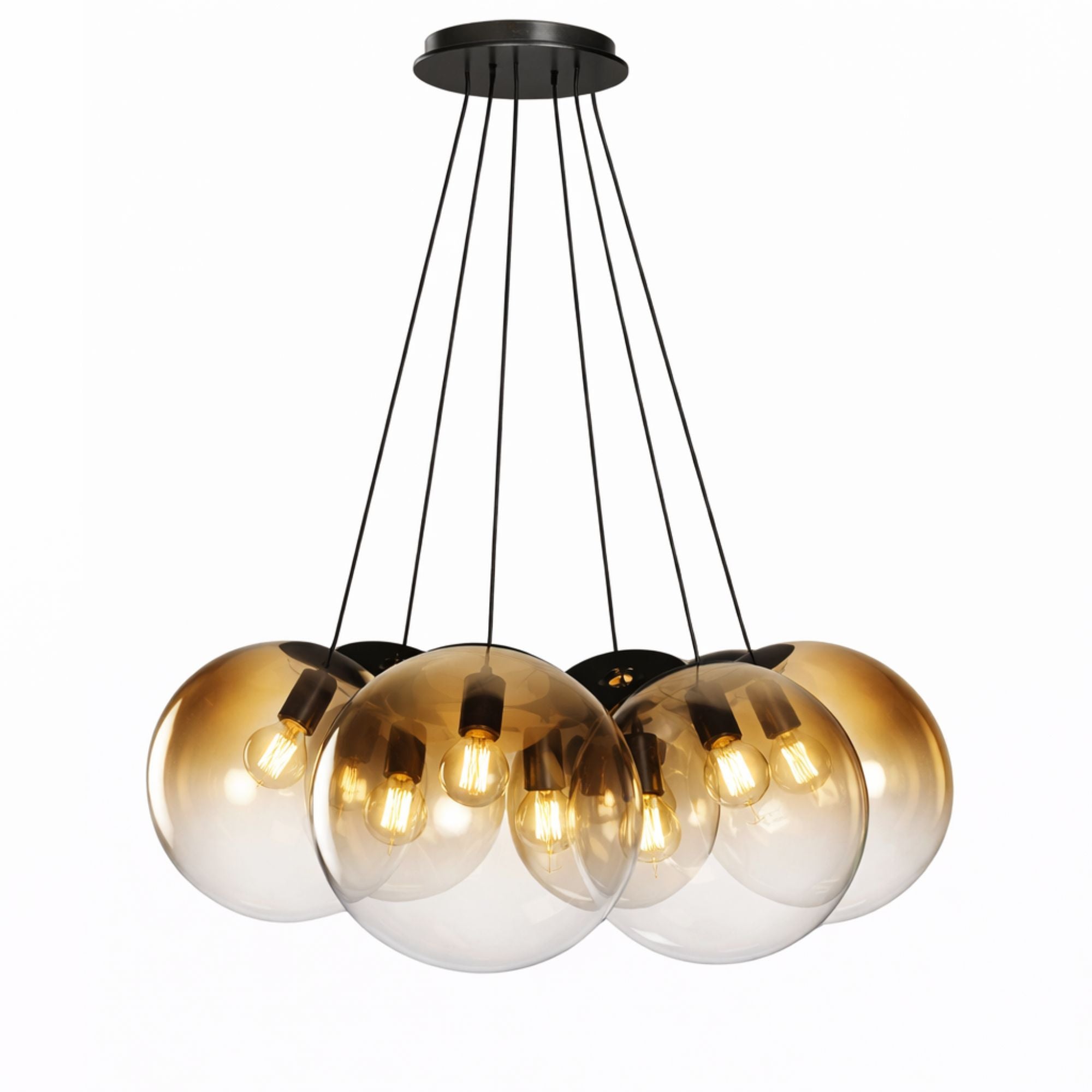 s.luce Orb Cluster Mehrfach - Hängelampe 7 - flammig 7x30cm - 200663 - s.luce® - homecoming lights.