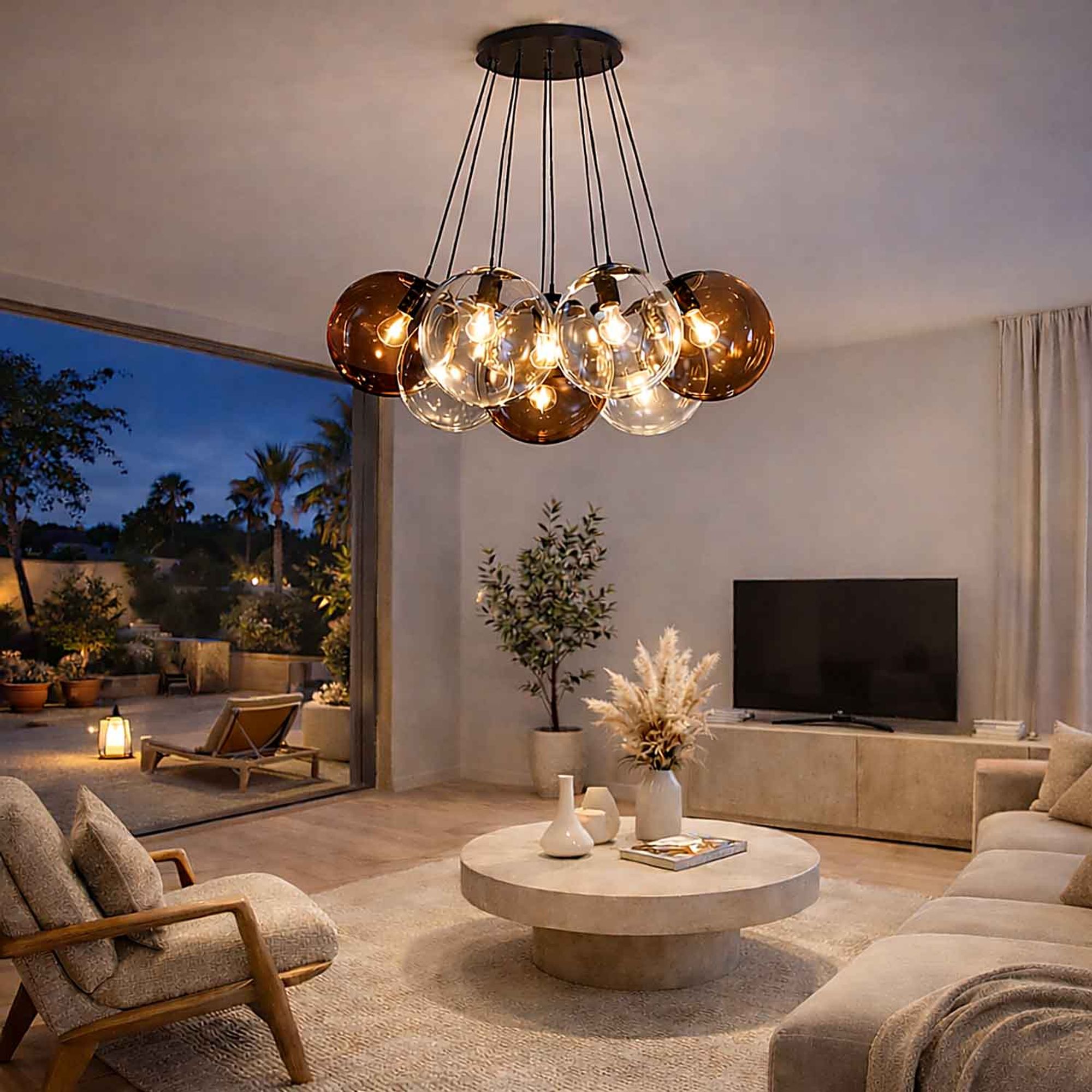 s.luce Orb Cluster Mehrfach - Pendelleuchte 7 - flammig 7x40cm - 200681 - s.luce® - homecoming lights.