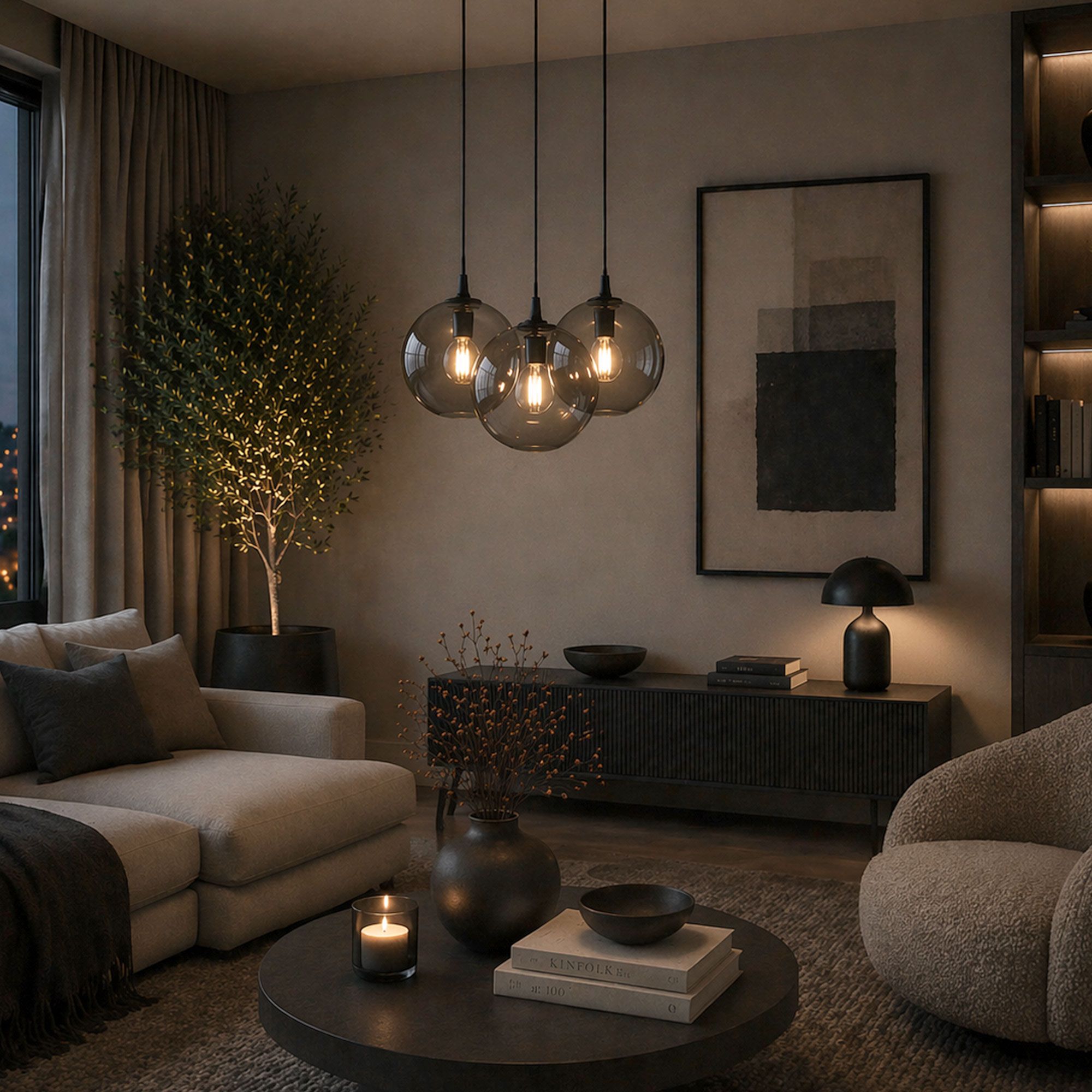 s.luce Orb Cluster Glas - Hängelampe 3 - flammig 3x20cm - 200559 - s.luce® - homecoming lights.