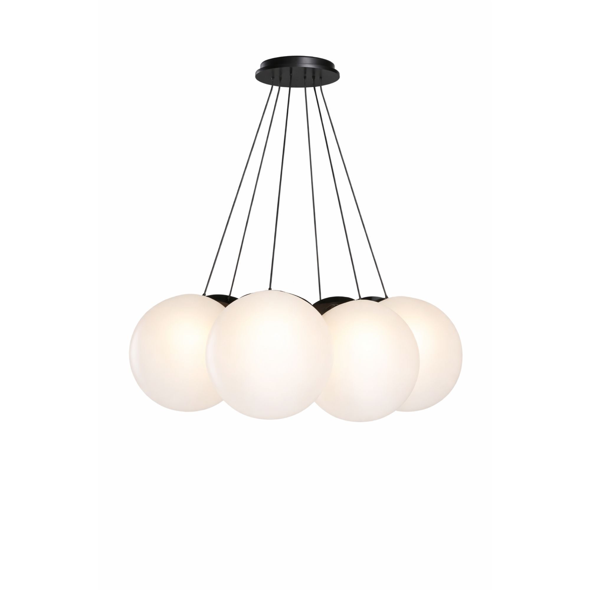 s.luce Orb Cluster Glas - Hängelampe 7 - flammig 7x50cm - 200691 - s.luce® - homecoming lights.