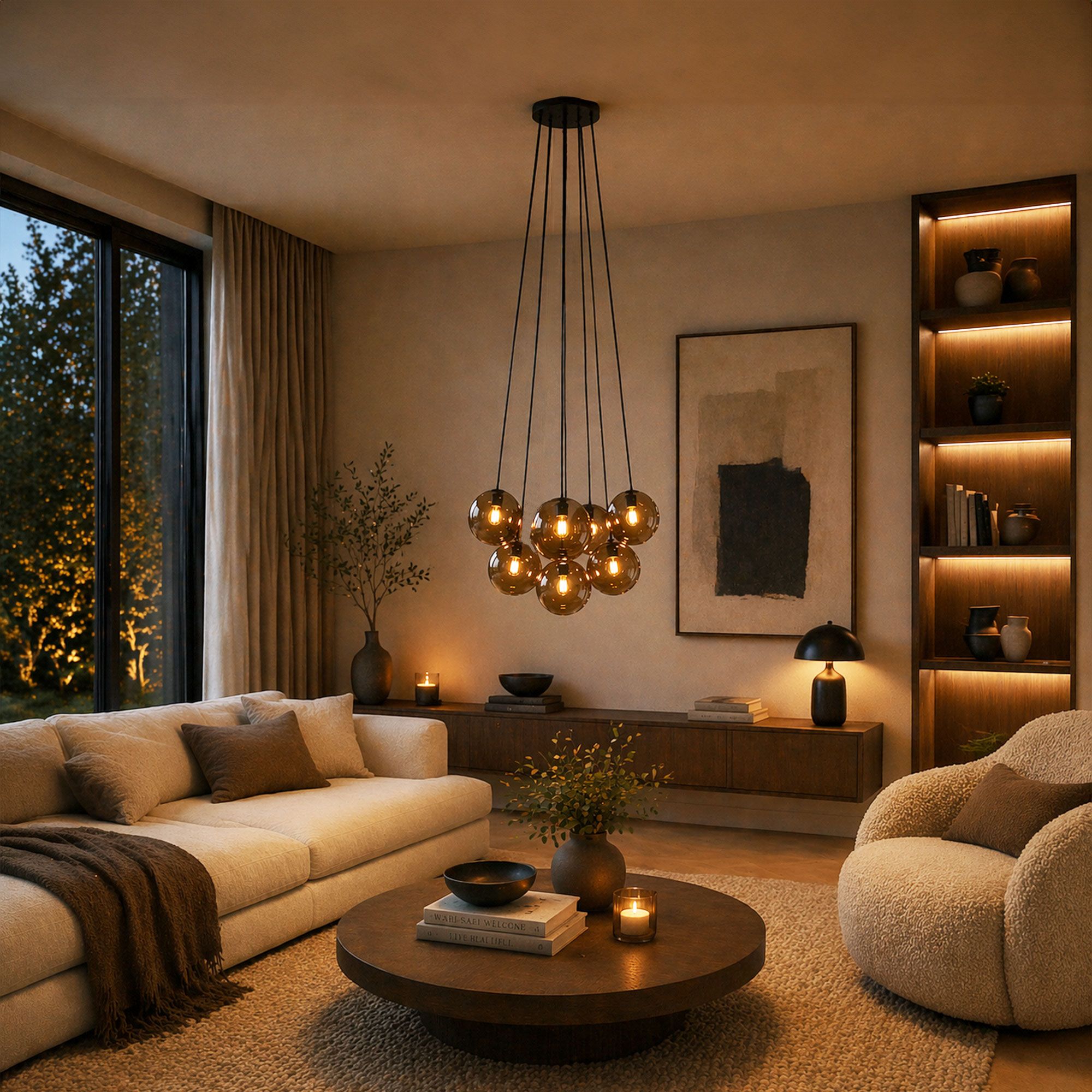 s.luce Orb Cluster Mehrfach - Pendelleuchte 7 - flammig 7x20cm - 200572 - s.luce® - homecoming lights.