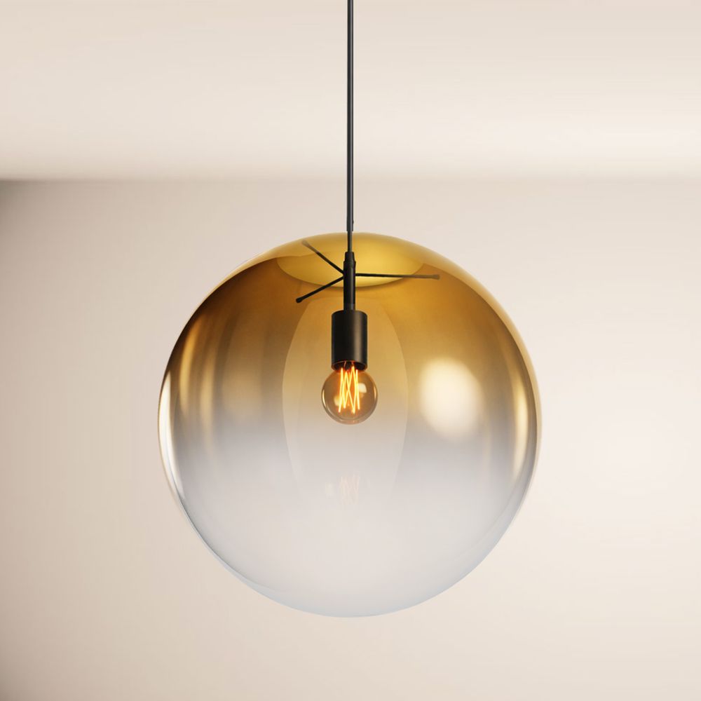 s.luce Orb Glaskugel Galerieleuchte 500cm Aufhängung Schwarz - 189334 - s.luce® - homecoming lights.