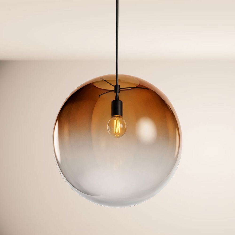 s.luce Orb Glaskugel Galerieleuchte 500cm Aufhängung Schwarz - 189333 - s.luce® - homecoming lights.