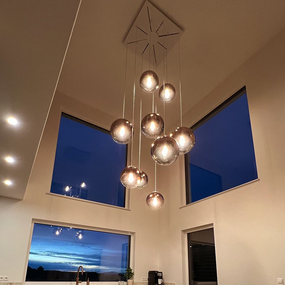 s.luce Orb XL Galerieleuchte 8-flammig mit Modular Baldachin