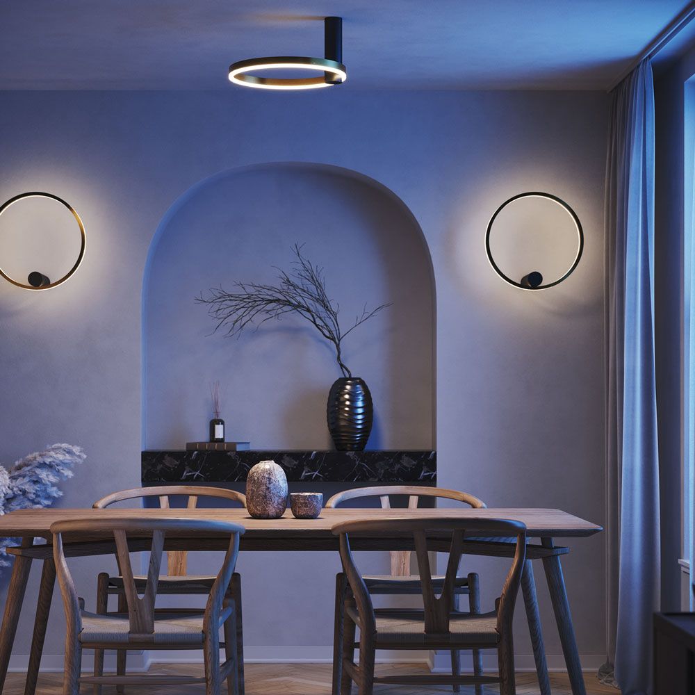 s.luce Ring Air LED Wand- & Deckenleuchte Ø 40cm rund indirekt