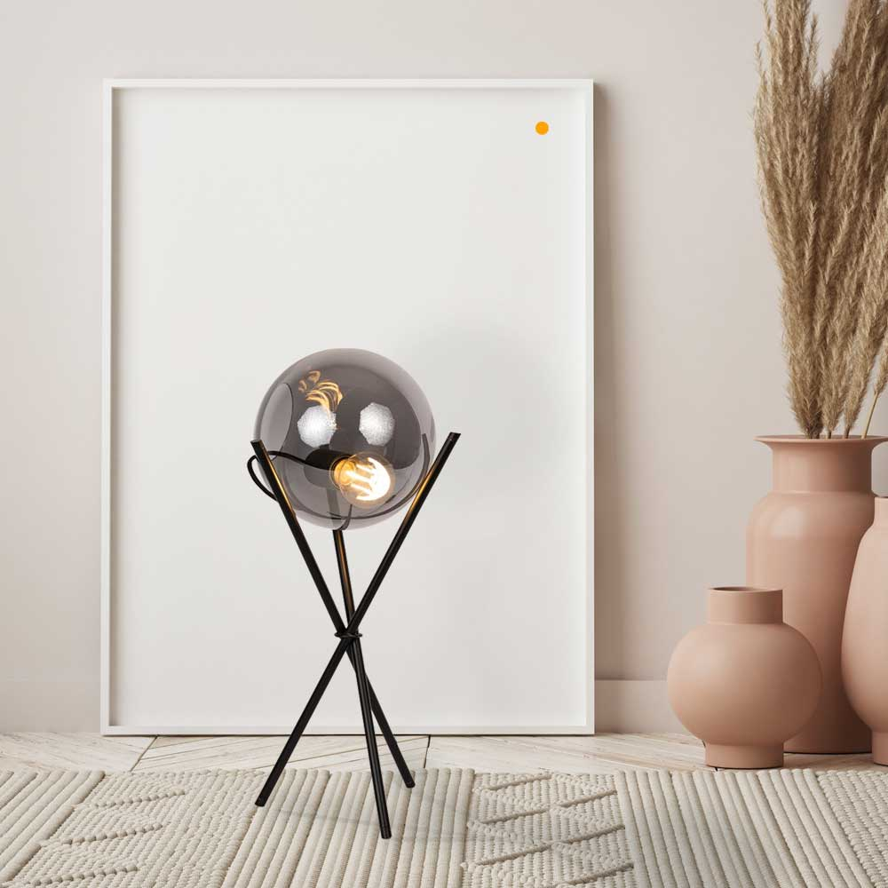 s.luce Orb Axis Glas-Tischlampe Dreibein 20cm