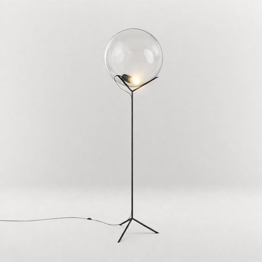 s.luce Stehleuchte Orb Poseidon mit Glaskugel 175cm - 194116 - s.luce® - homecoming lights.