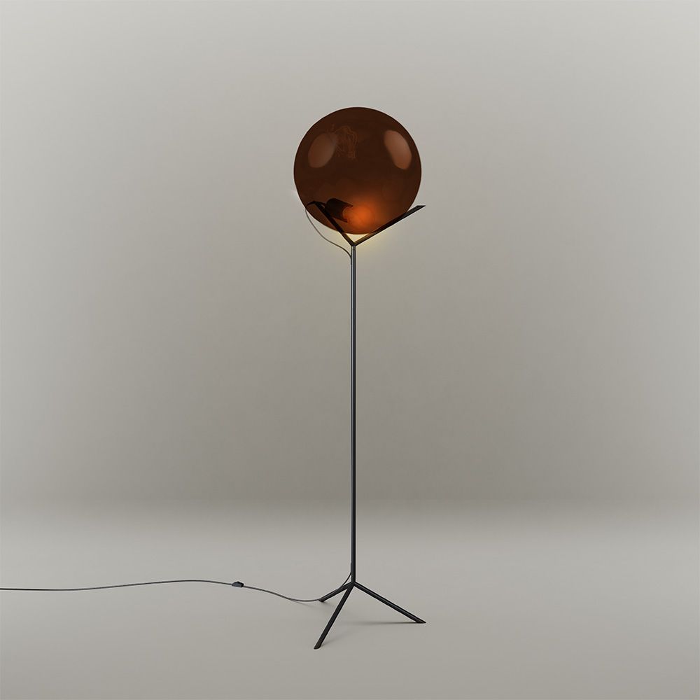 s.luce Stehleuchte Orb Poseidon mit Glaskugel 175cm - 194115 - s.luce® - homecoming lights.