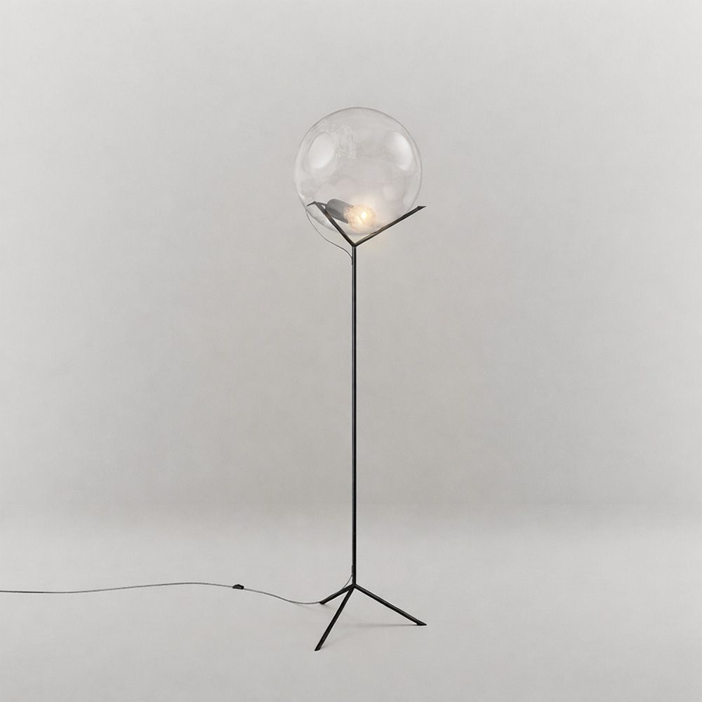 s.luce Stehleuchte Orb Poseidon mit Glaskugel 175cm - 178300 - s.luce® - homecoming lights.