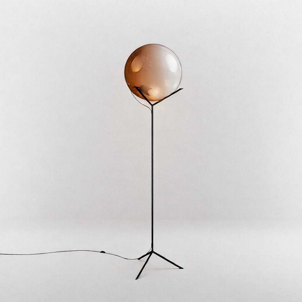 s.luce Stehleuchte Orb Poseidon mit Glaskugel 175cm - 194116 - s.luce® - homecoming lights.