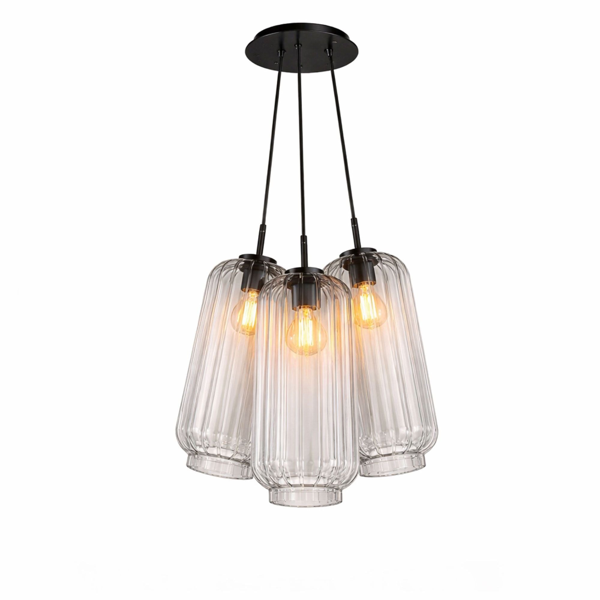 s.luce Velo Cluster Glas - Pendelleuchte 3 - flammig 3x18cm - 200398 - s.luce® - homecoming lights.