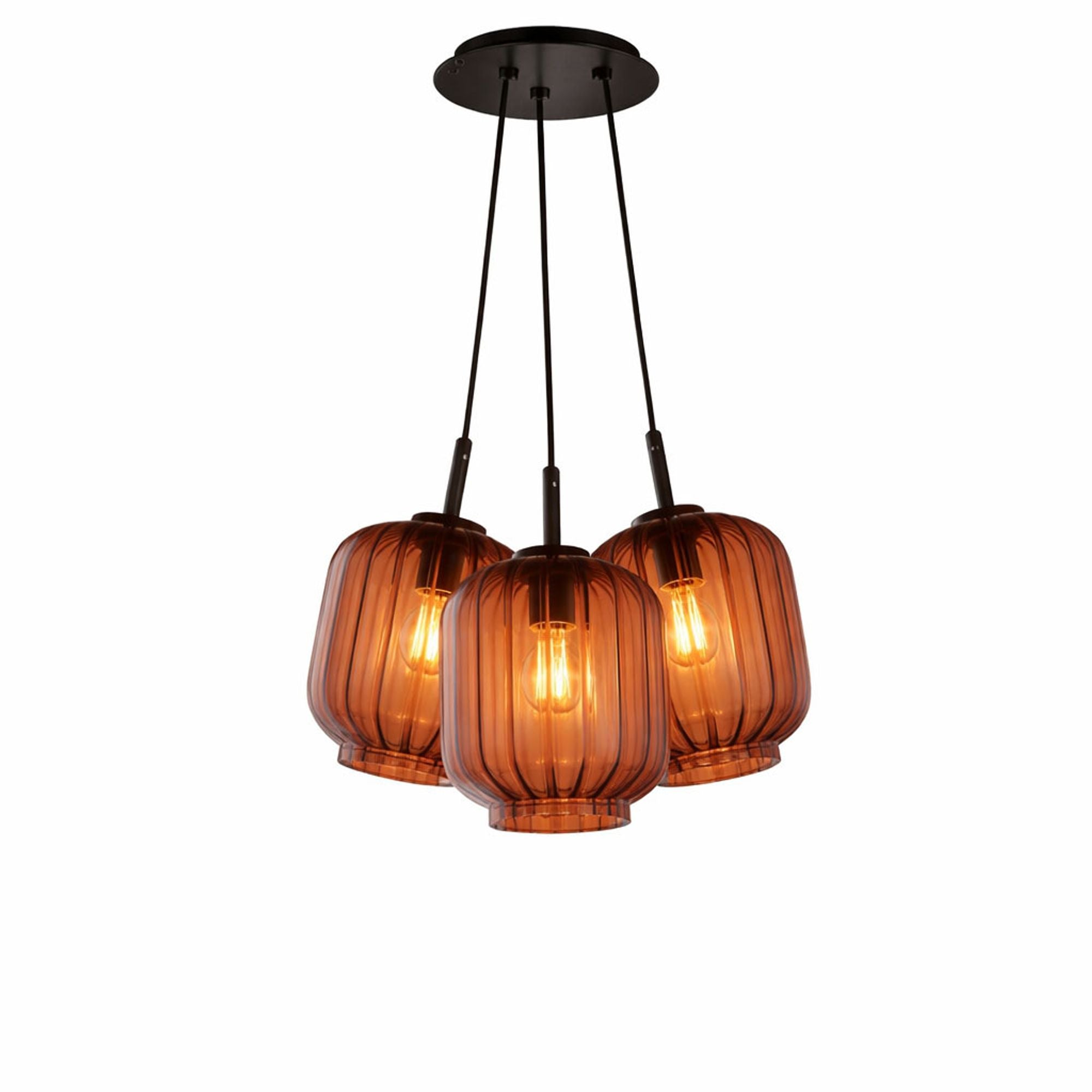 s.luce Velo Cluster Glas - Pendelleuchte 3 - flammig 3x20cm - 200409 - s.luce® - homecoming lights.