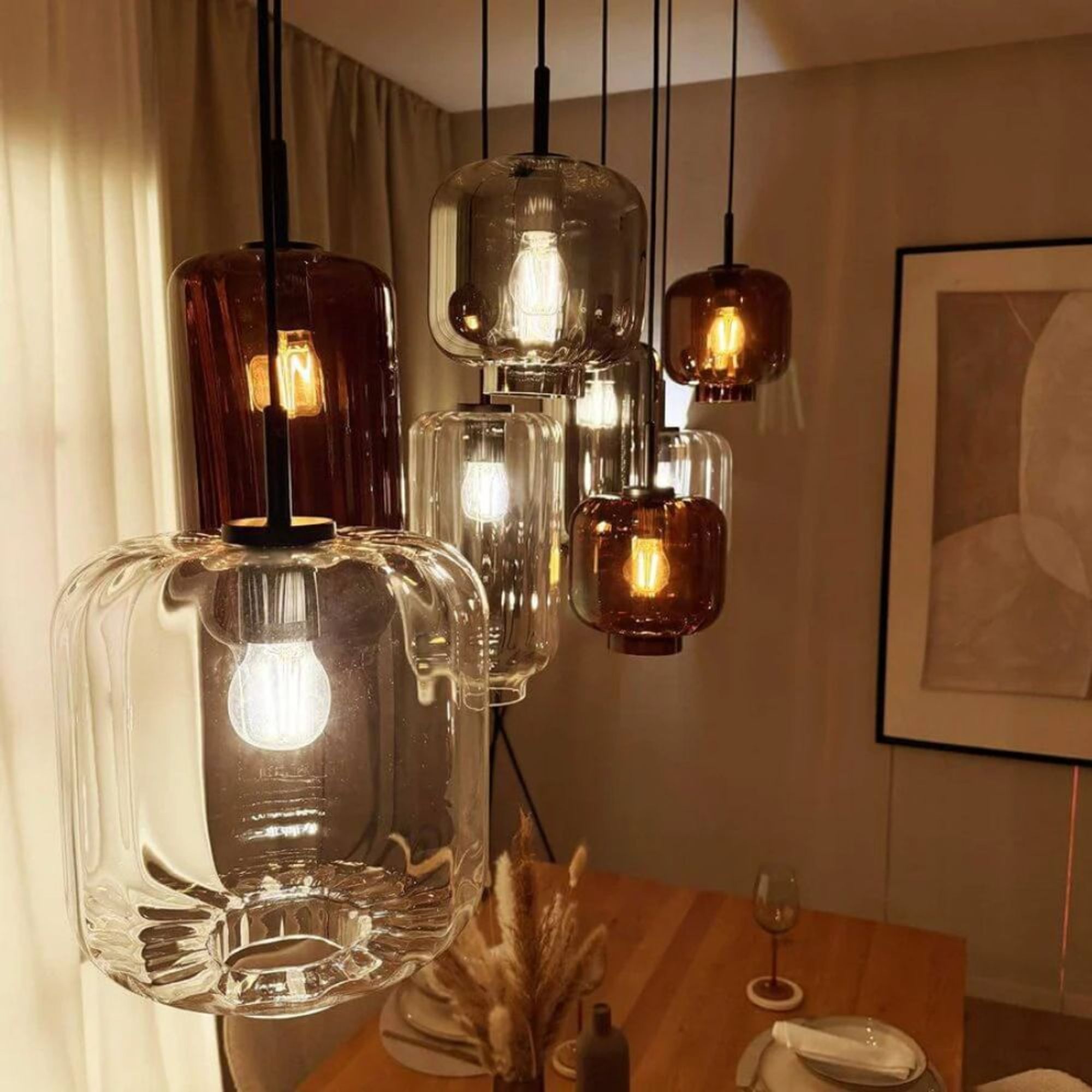 s.luce Velo Cluster Glas - Pendelleuchte 3 - flammig 3x20cm - 200406 - s.luce® - homecoming lights.