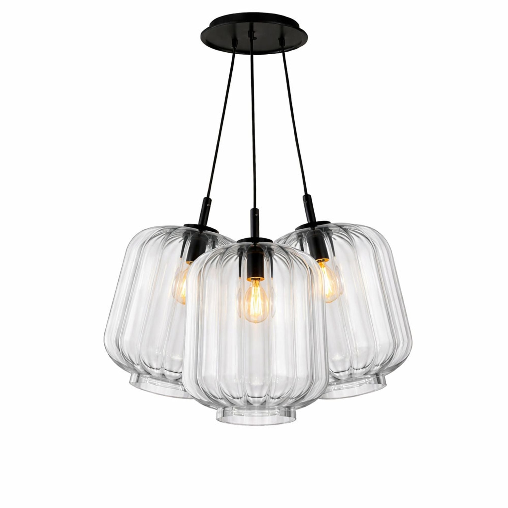 s.luce Velo Cluster Glas - Pendelleuchte 3 - flammig 3x25cm - 200414 - s.luce® - homecoming lights.