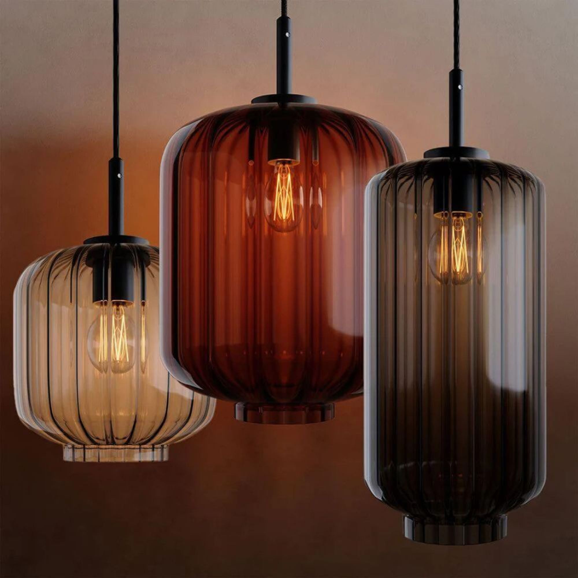 s.luce Velo Cluster Glas - Pendelleuchte 3 - flammig 3x25cm - 200415 - s.luce® - homecoming lights.