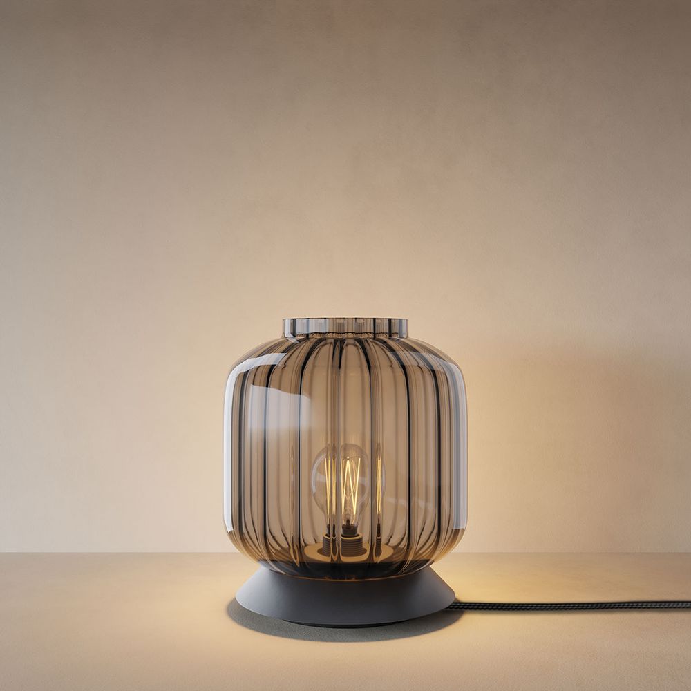 s.luce Velo Glas-Tischleuchte mit Schalter
