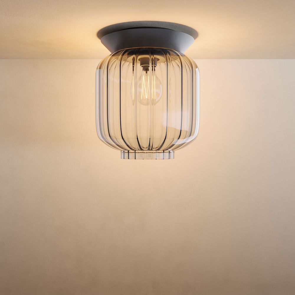 s.luce Velo Glas-Deckenleuchte E27