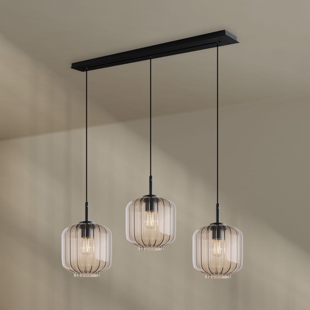 s.luce Velo Esstischlampe 3-flammig Baldachin 120cm Ø 20cm