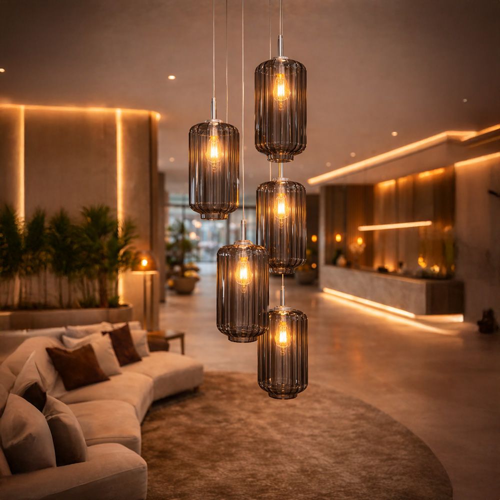 s.luce Velo Galerie Glas - Pendellampe Aufhängung 500cm Weiß - 190343 - s.luce® - homecoming lights.