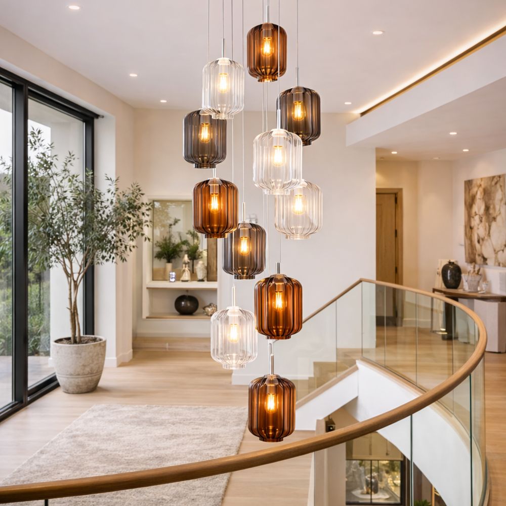 s.luce Galerie Verre - Suspension 500 cm Blanc - 190343 - s.luce® - homecoming lights.