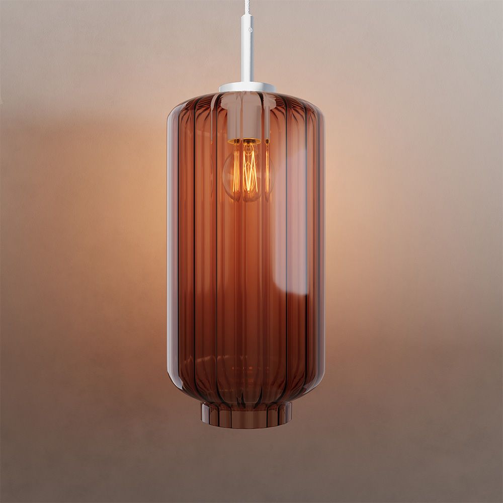 s.luce Velo Galerie Glas-Pendelleuchte Aufhängung 500cm Weiß