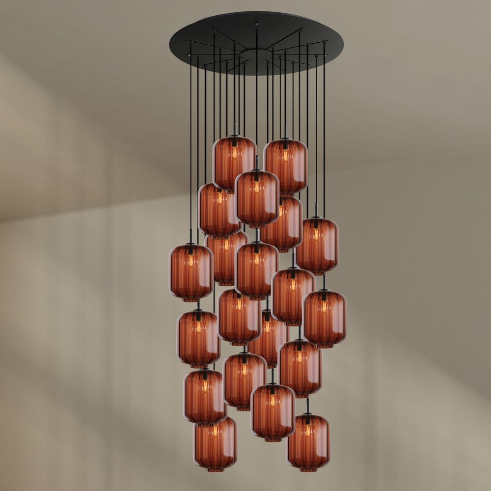 s.luce Velo 20-flammige Galerieleuchte Ø 120cm Ø 25cm