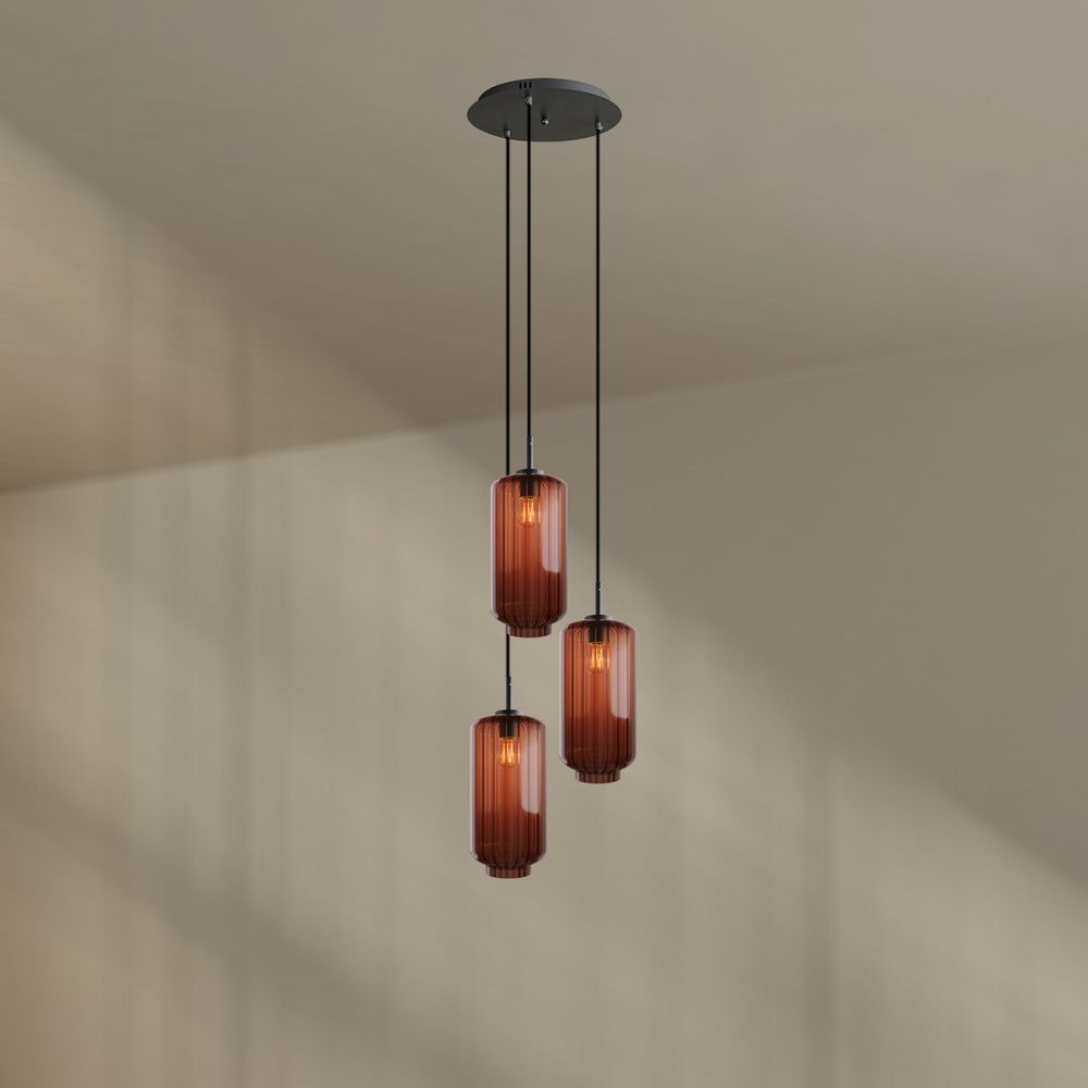 s.luce Velo Galerielampe 3-flammig Ø 40cm Baldachin Ø 18cm