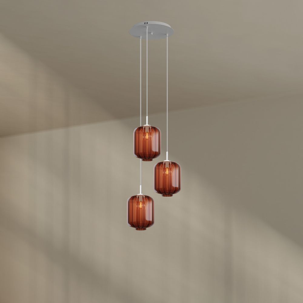 s.luce Velo 3-flammige Galerielampe Ø 40cm Baldachin Ø 25cm