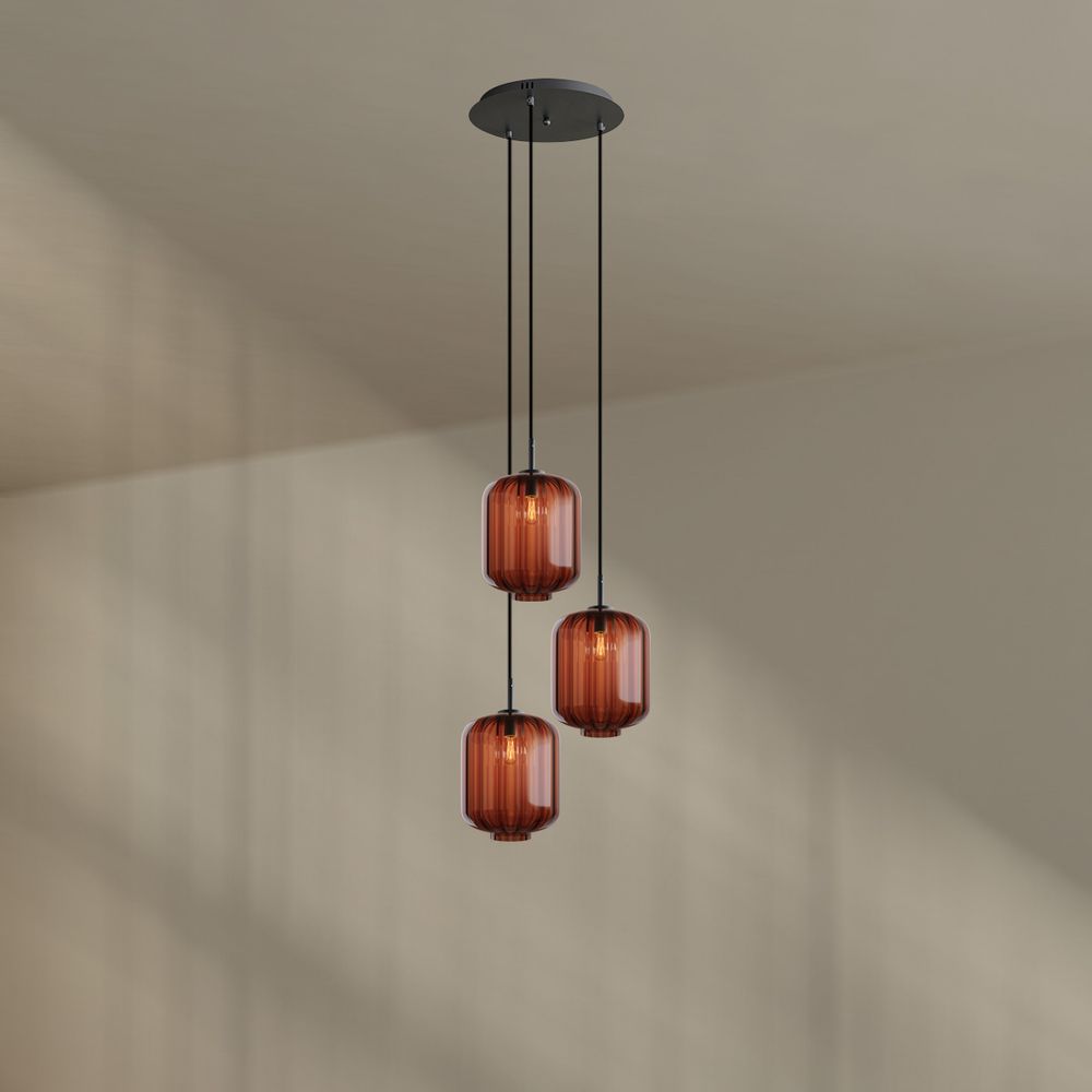 s.luce Velo 3-flammige Galerielampe Ø 40cm Baldachin Ø 25cm