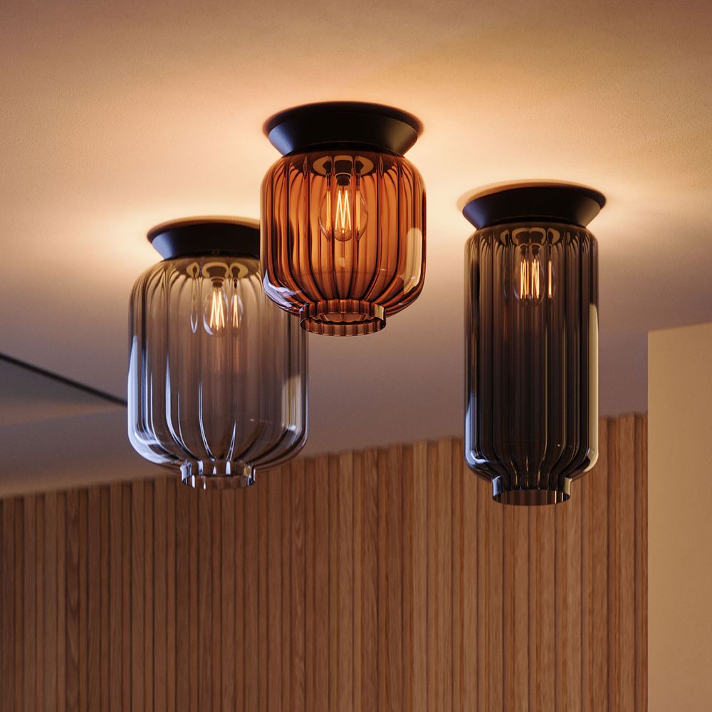 s.luce Velo Glas-Deckenleuchte E27