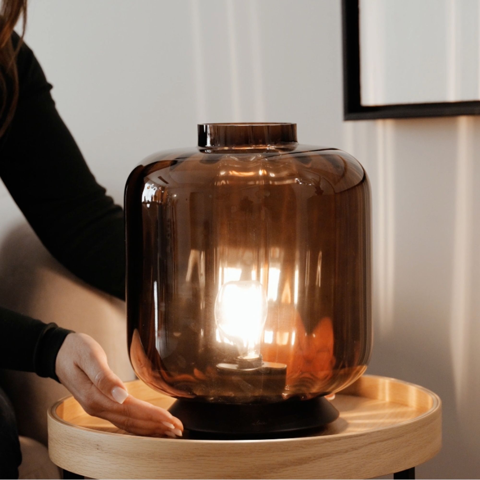 s.luce Velo Glas - Tischleuchte mit Schalter - 191186 - s.luce® - homecoming lights.