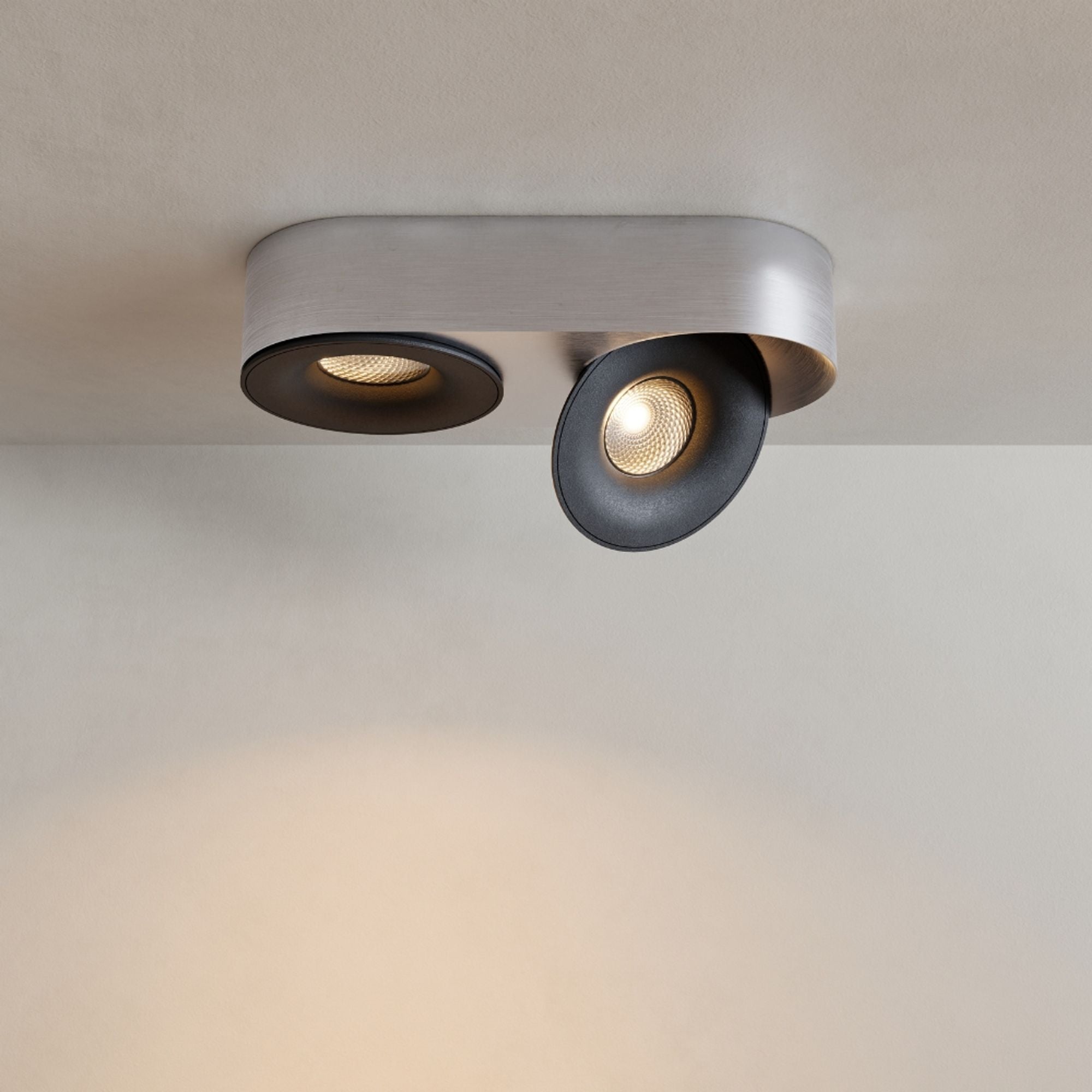 s.luce Santa Duo LED-Deckenleuchte schwenkbar 2-flammig