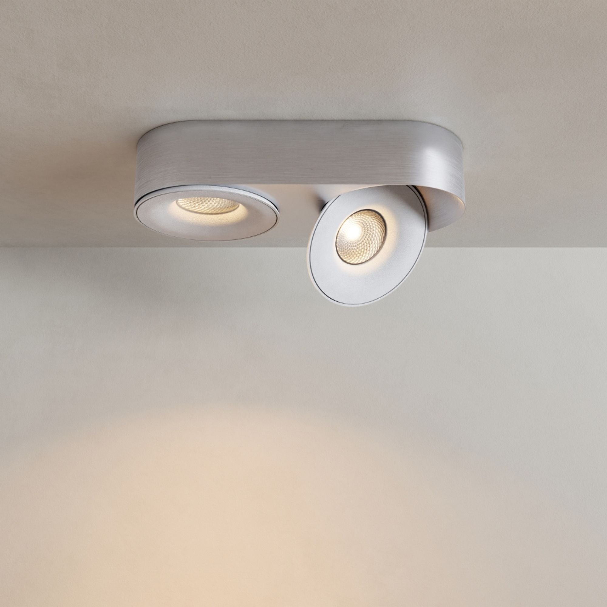 s.luce Santa Duo LED-Deckenleuchte schwenkbar 2-flammig