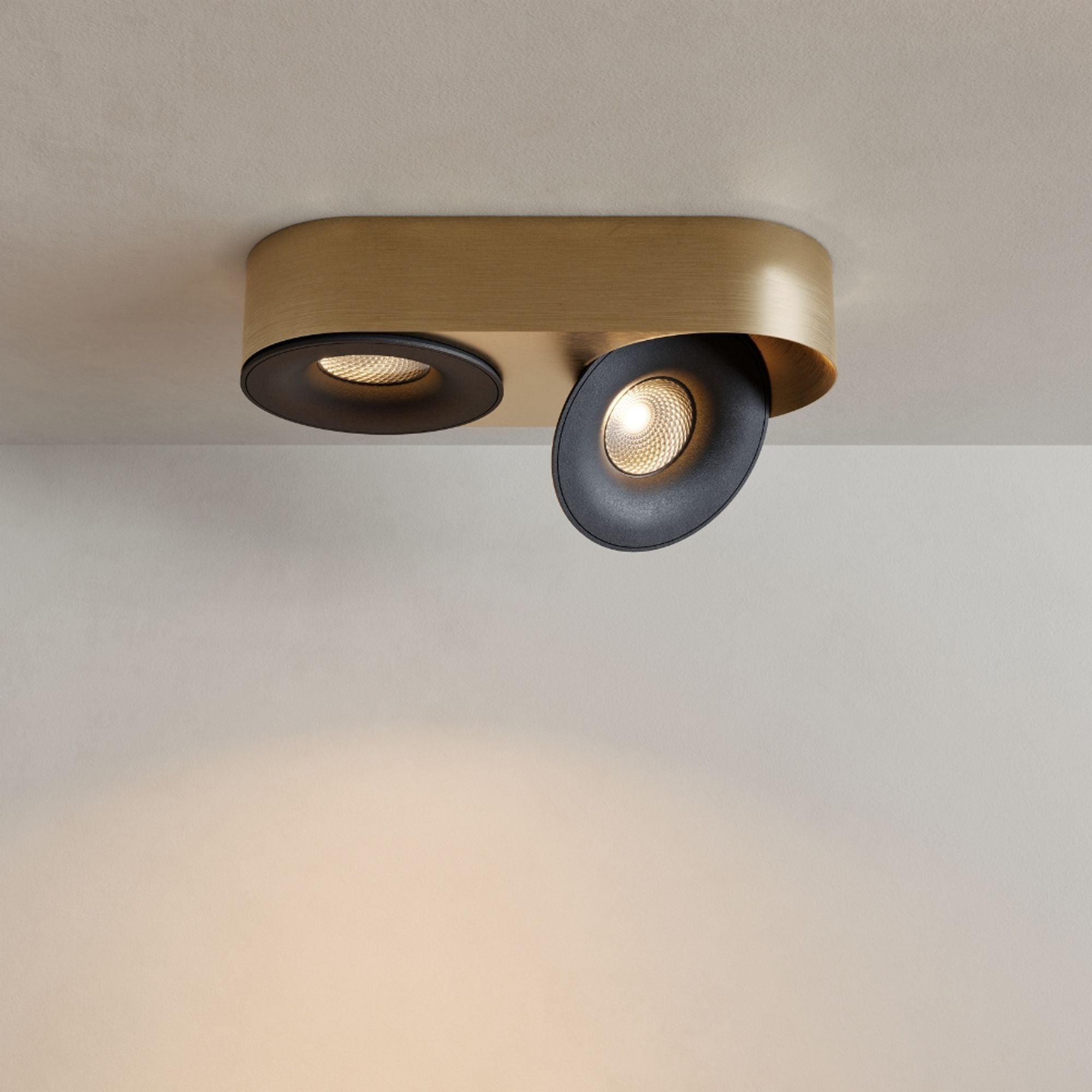 s.luce Santa Duo LED-Deckenleuchte schwenkbar 2-flammig