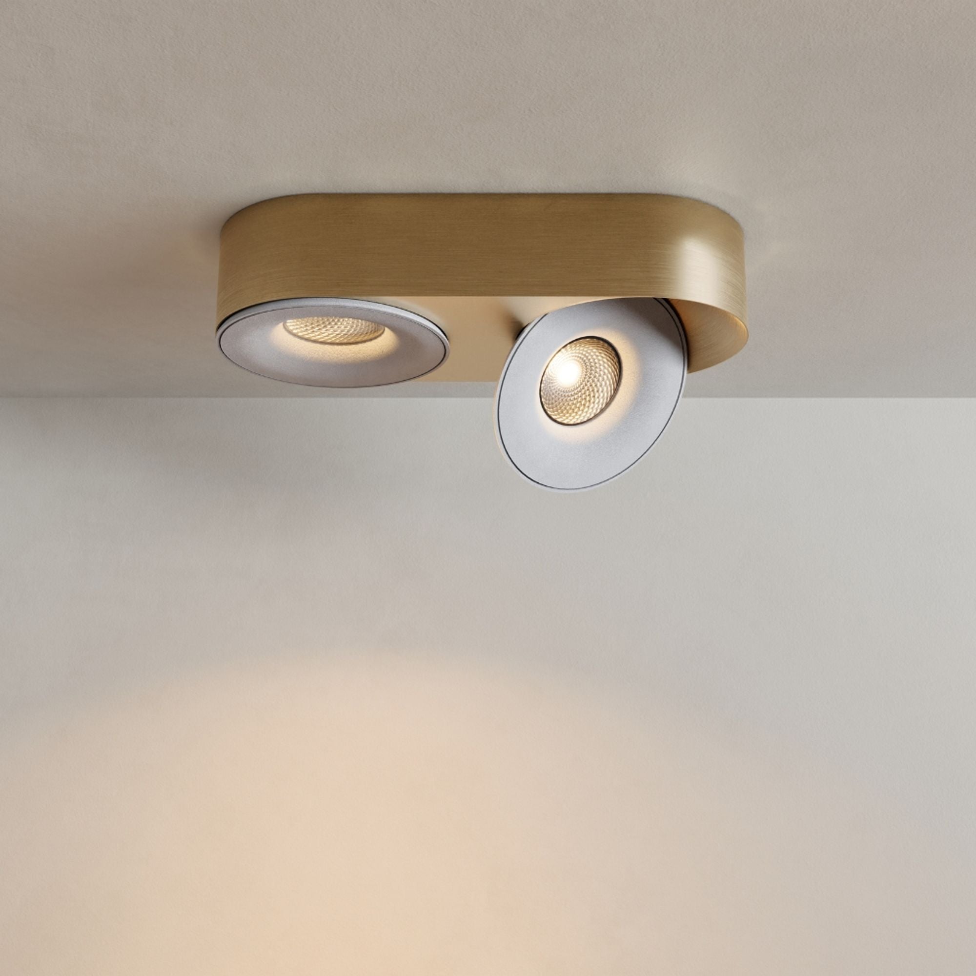 s.luce Santa Duo LED-Deckenleuchte schwenkbar 2-flammig