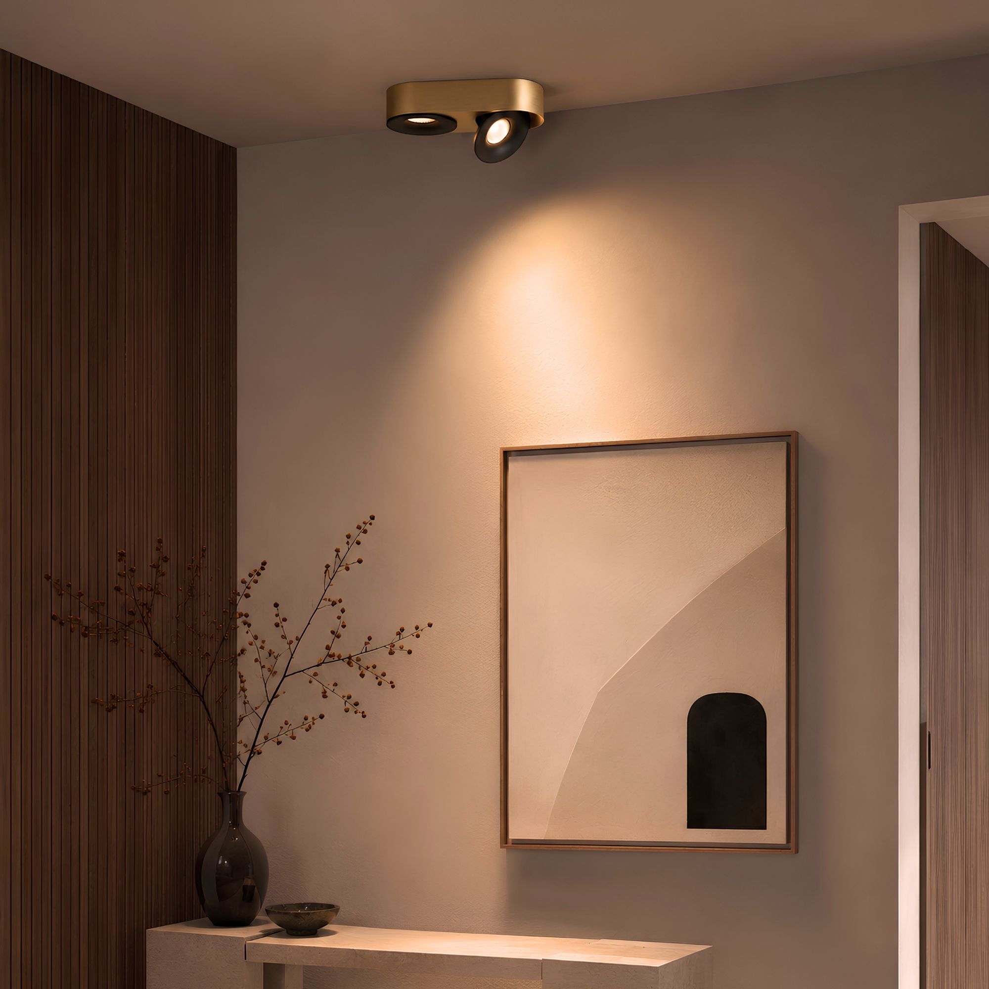 s.luce Santa Duo LED-Deckenleuchte schwenkbar 2-flammig - 197278 - s.luce® - homecoming lights.