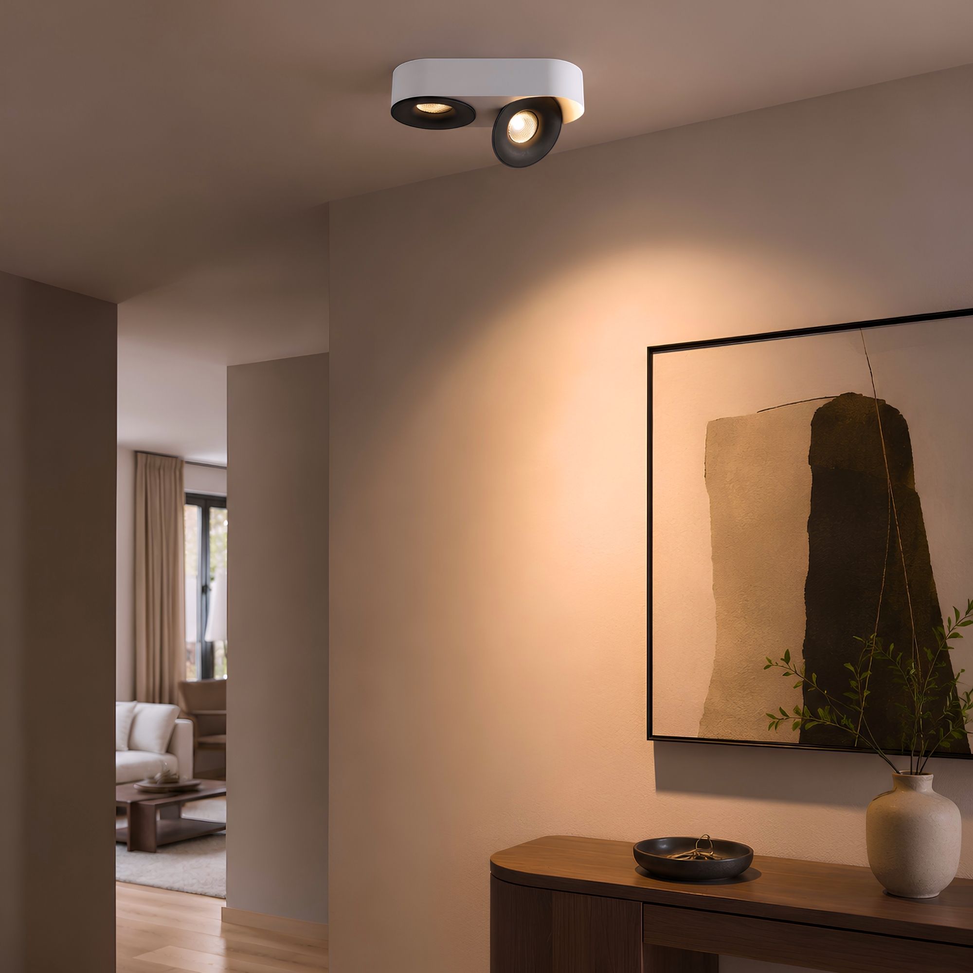 s.luce Santa Duo LED-Deckenleuchte schwenkbar 2-flammig - 197271 - s.luce® - homecoming lights.