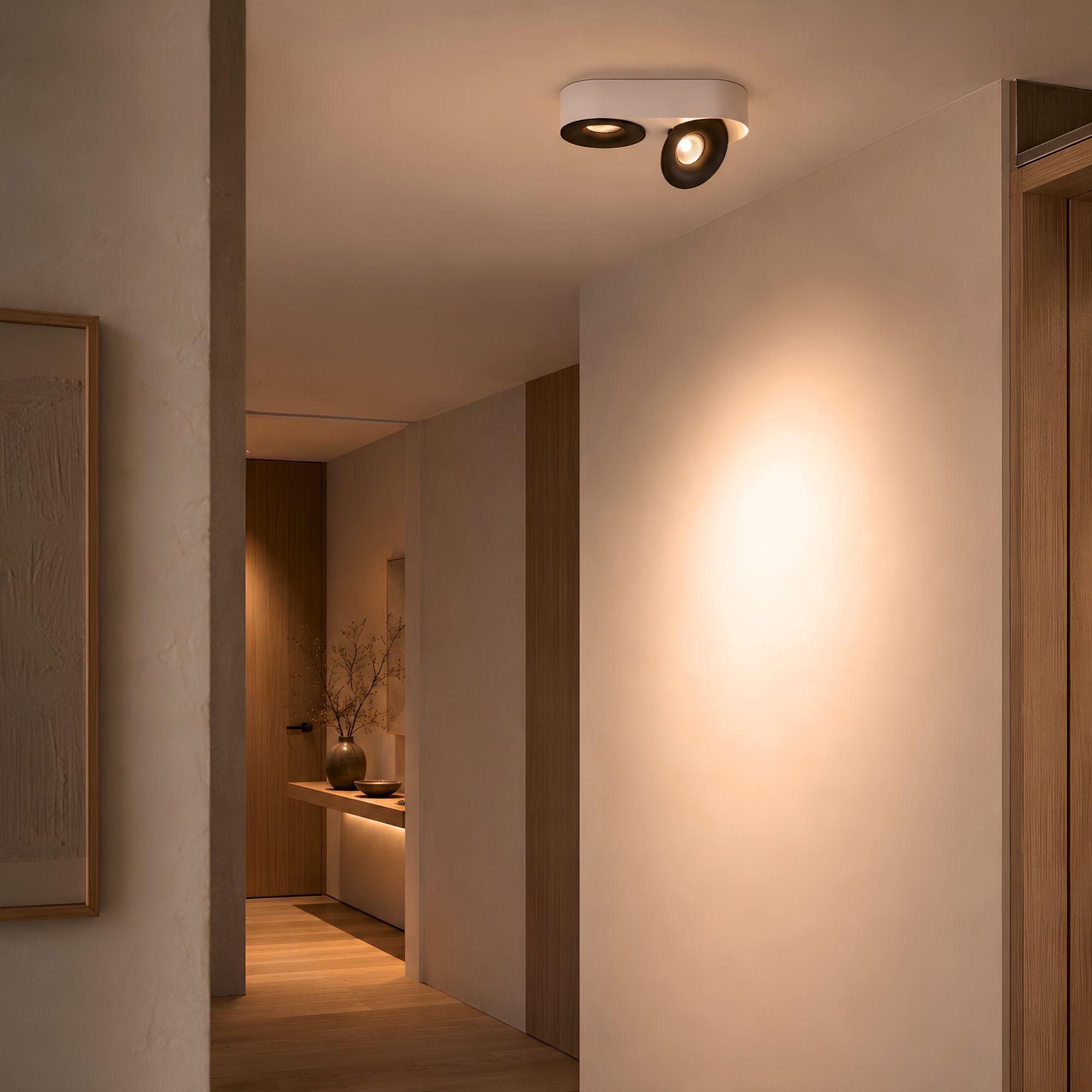 s.luce Santa Duo LED-Deckenleuchte schwenkbar 2-flammig - 197268 - s.luce® - homecoming lights.