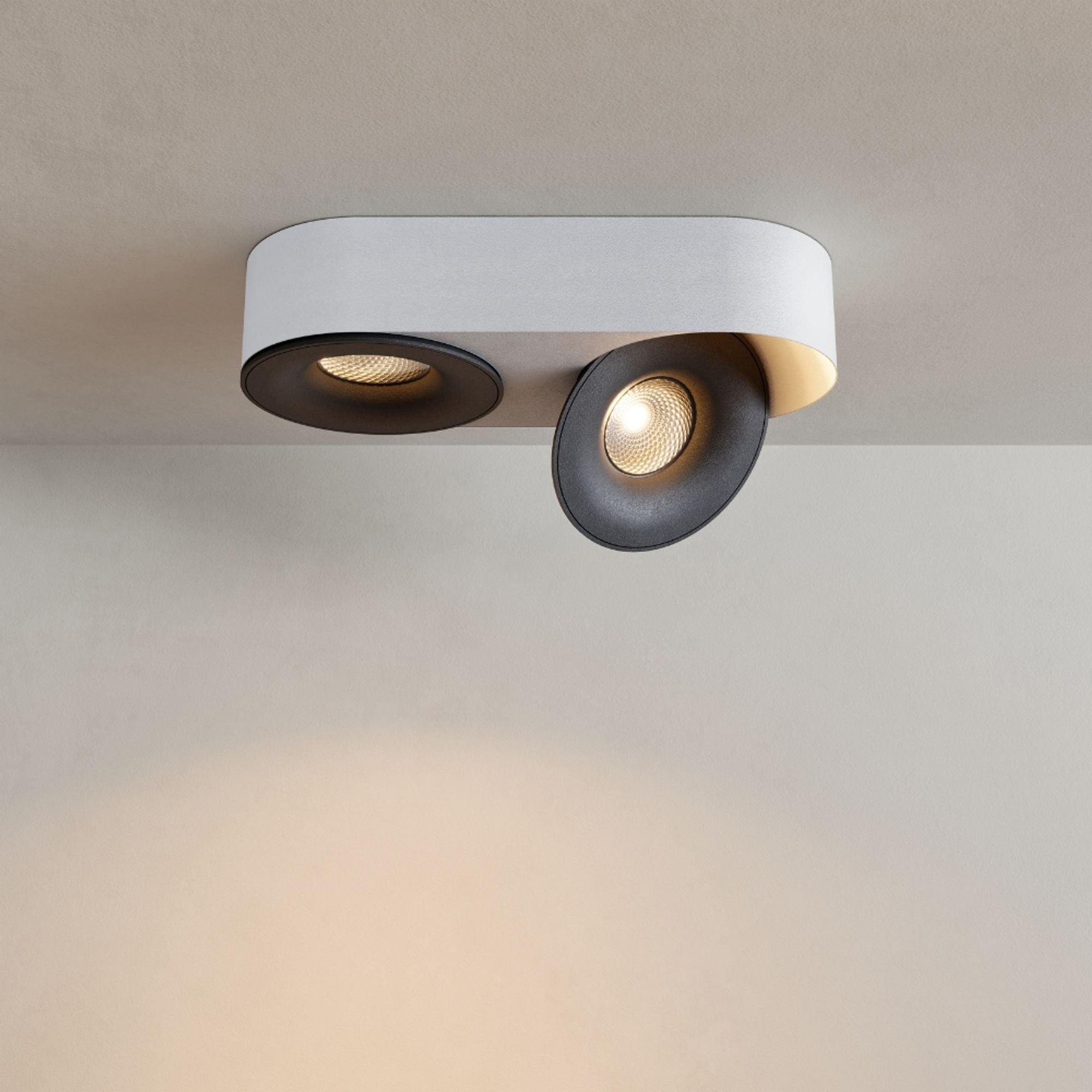 s.luce Santa Duo LED-Deckenleuchte schwenkbar 2-flammig