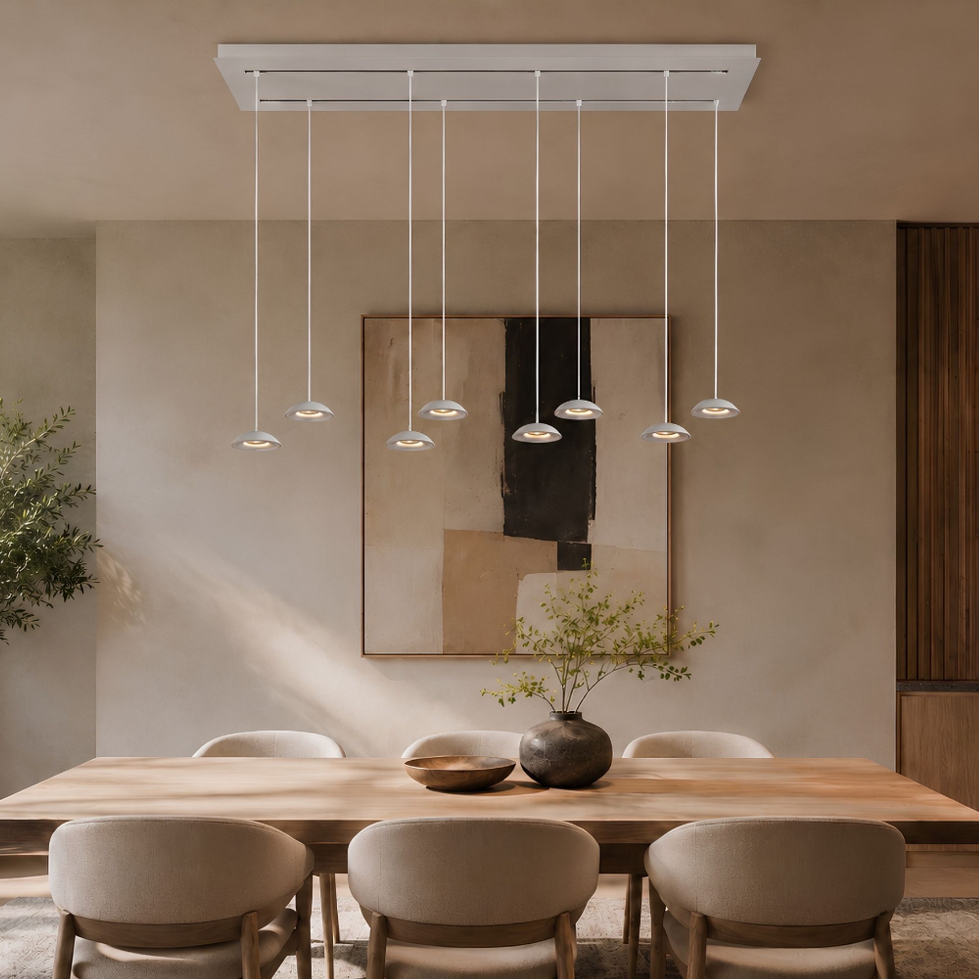 s.luce Santa Air LED Esstisch-Hängelampe 8-flammig 160cm 2-reihig - 194568 - s.luce® - homecoming lights.