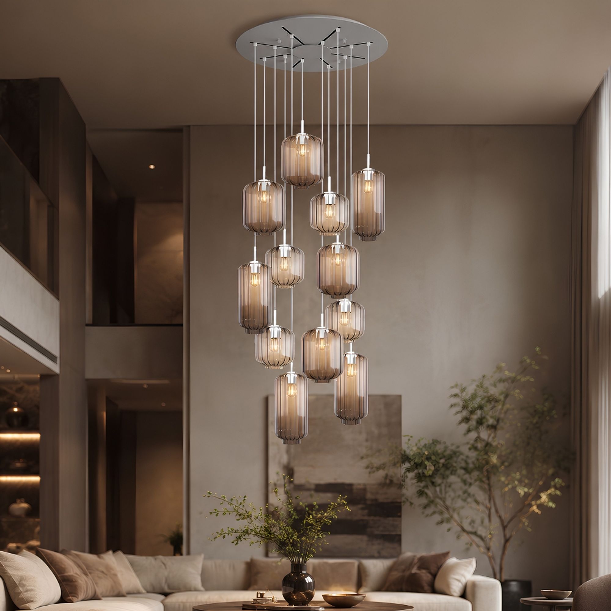 s.luce Velo Galerielampe 12-flammig Ø 80cm Baldachin Ø 18/20/25cm - 194499 - s.luce® - homecoming lights.