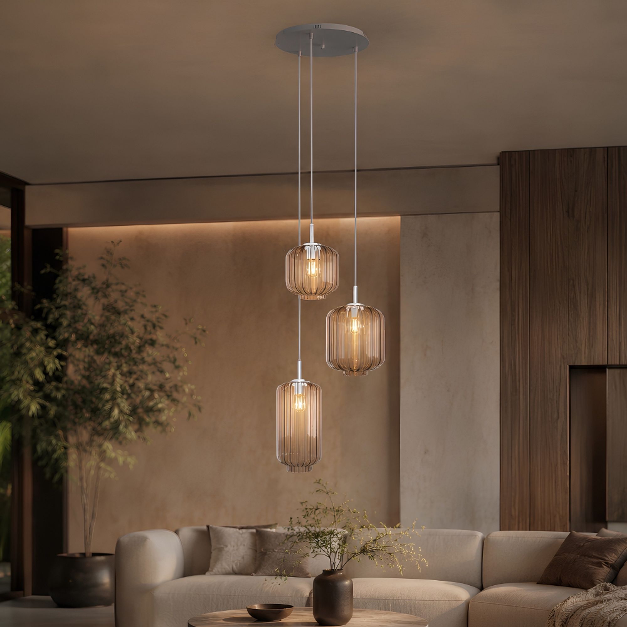 s.luce Velo gallery light 3-light Ø 40cm canopy Ø 18/20/25cm