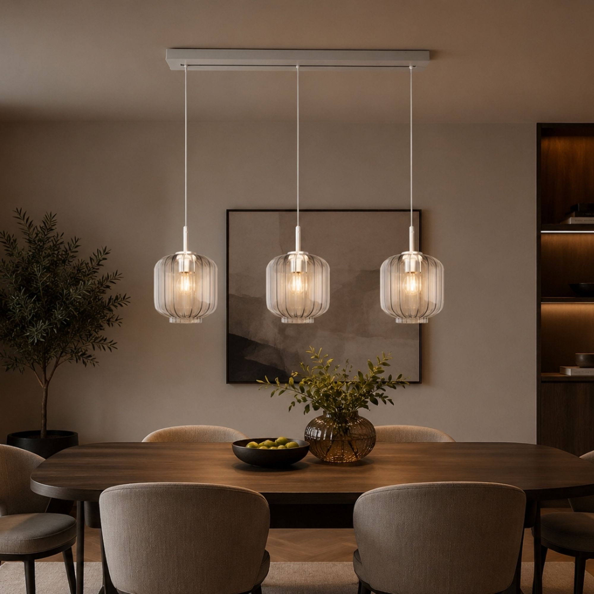 s.luce Velo Esstischlampe 3-flammig Baldachin 120cm Ø 20cm - 194320 - s.luce® - homecoming lights.