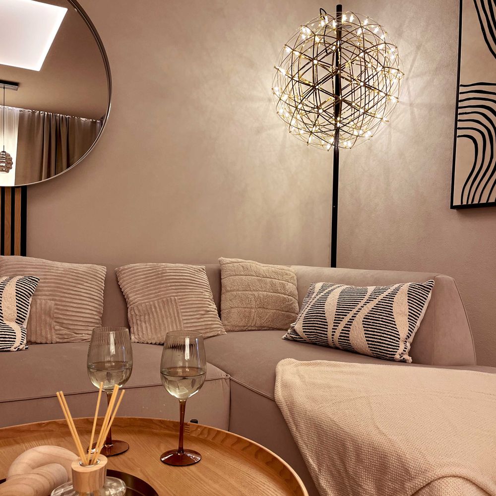 s.luce Atom LED floor lamp made of metal with touch dimmer