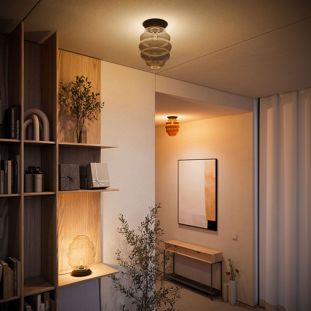 s.luce Echos glass ceiling light E27